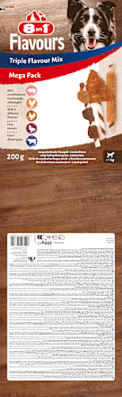 Kausnack Hund triple flavour mix, Mega Pack, 200 g