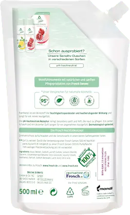 Flüssigseife sensitiv reine Pflege Nachfüllpack, 500 ml Frosch