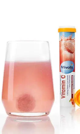 Vitamin C Brausetabletten, 20 St., 82 g Mivolis