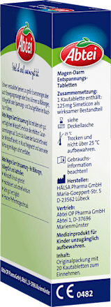 Kauwtabletten voor gastro-intestinale ontspanning, 20 stuks