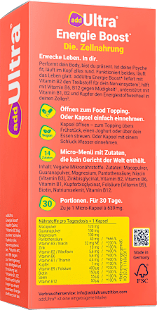 Energie Boost Capsules 30 stuks, 19,17 g