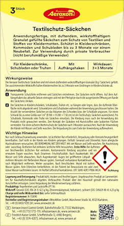 Textielbeschermingszakken tegen kledingmotten, 3 stuks