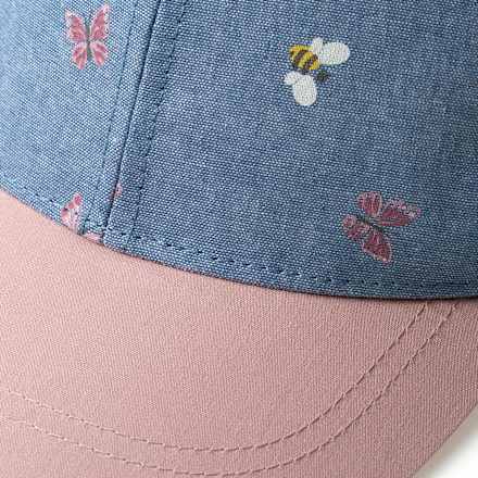 Basecap mit Jeans-Optik & Schmetterlings-Muster, blau & rosa, Gr. 54/55, 1 St ALANA