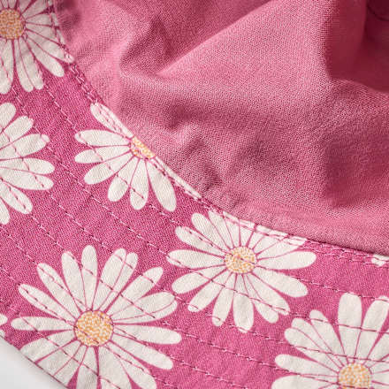 Hut mit Blumen-Muster, rosa, Gr. 54/55, 1 St