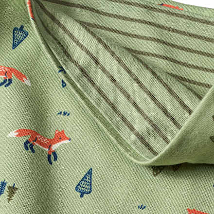 Lussjaal met vossenpatroon, groen, 1 stuk