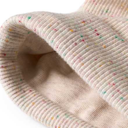 Mütze mit Ripp-Struktur, beige, Gr. 46/47, 1 St