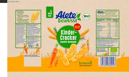 Kinderkekse Cracker Karotte-Rosmarin ab 1 Jahr, 30 g