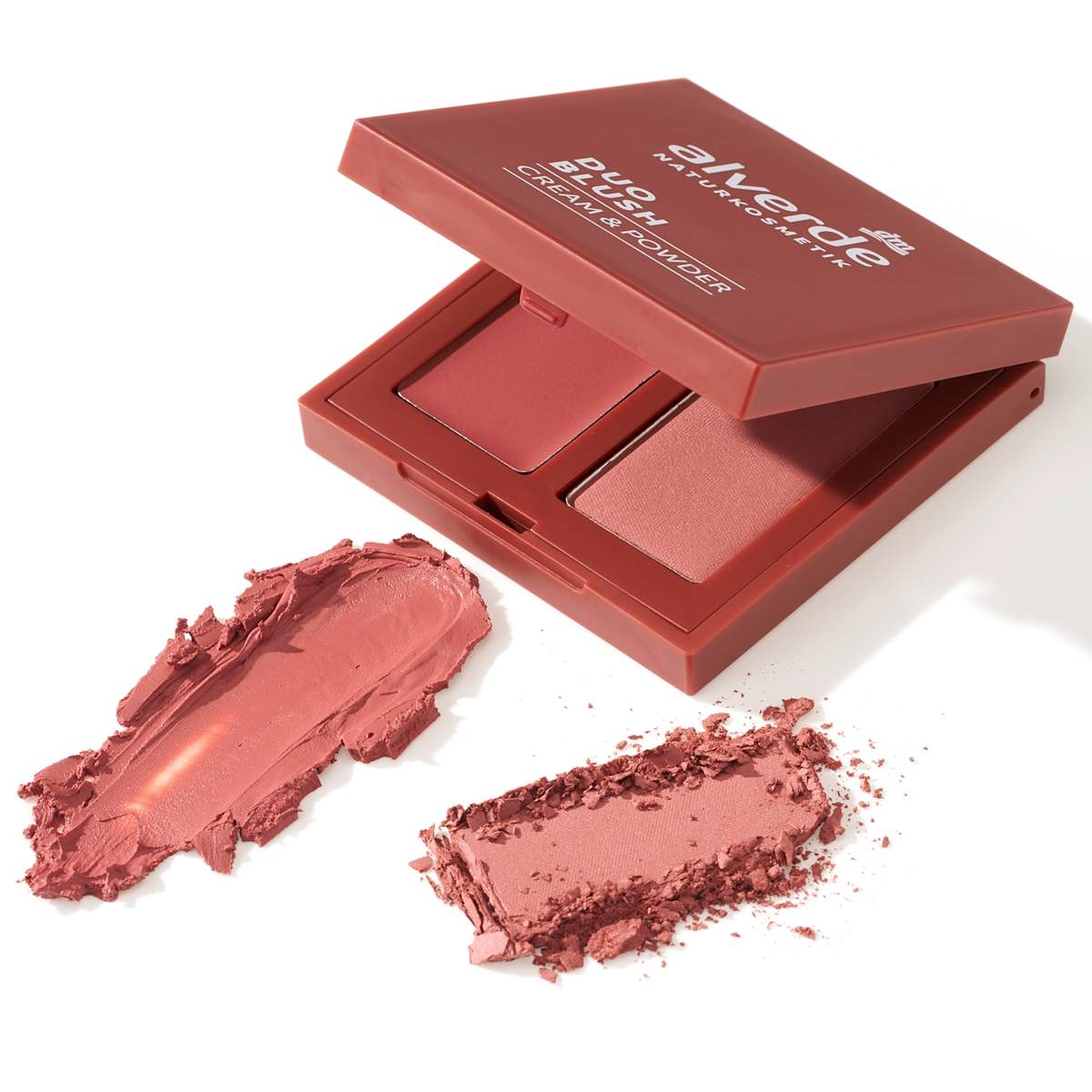 alverde NATURKOSMETIK Blush Palette Duo Cream & Powder 20 Pretty Terra, 2 g