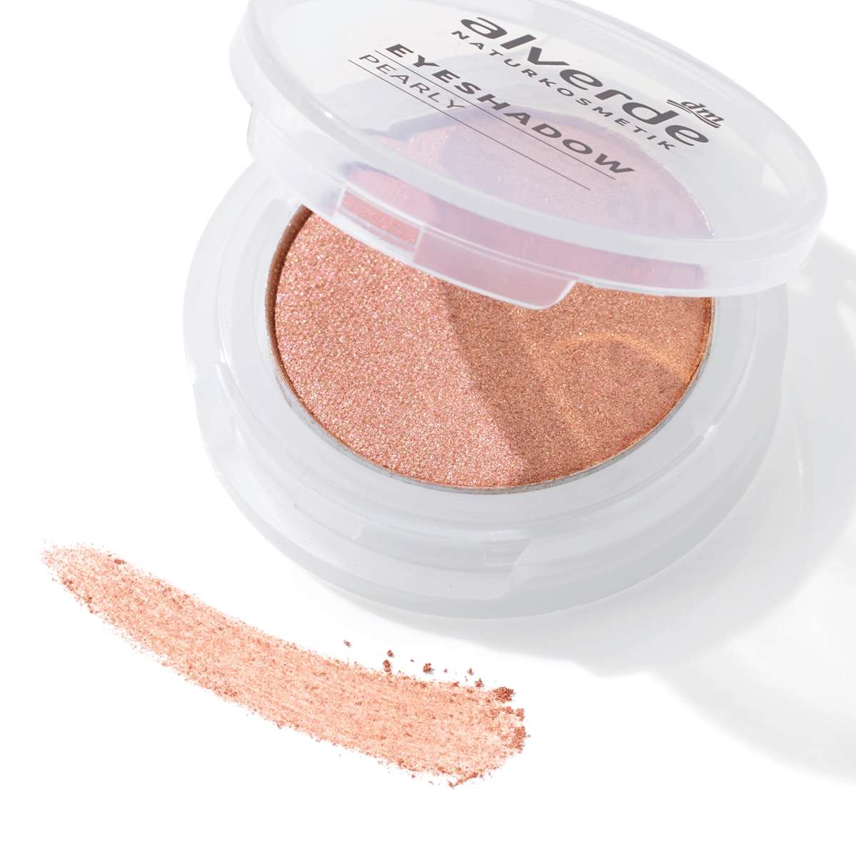 alverde NATURKOSMETIK Lidschatten Mono Pearly 28 Rosy Nude, 1,5 g