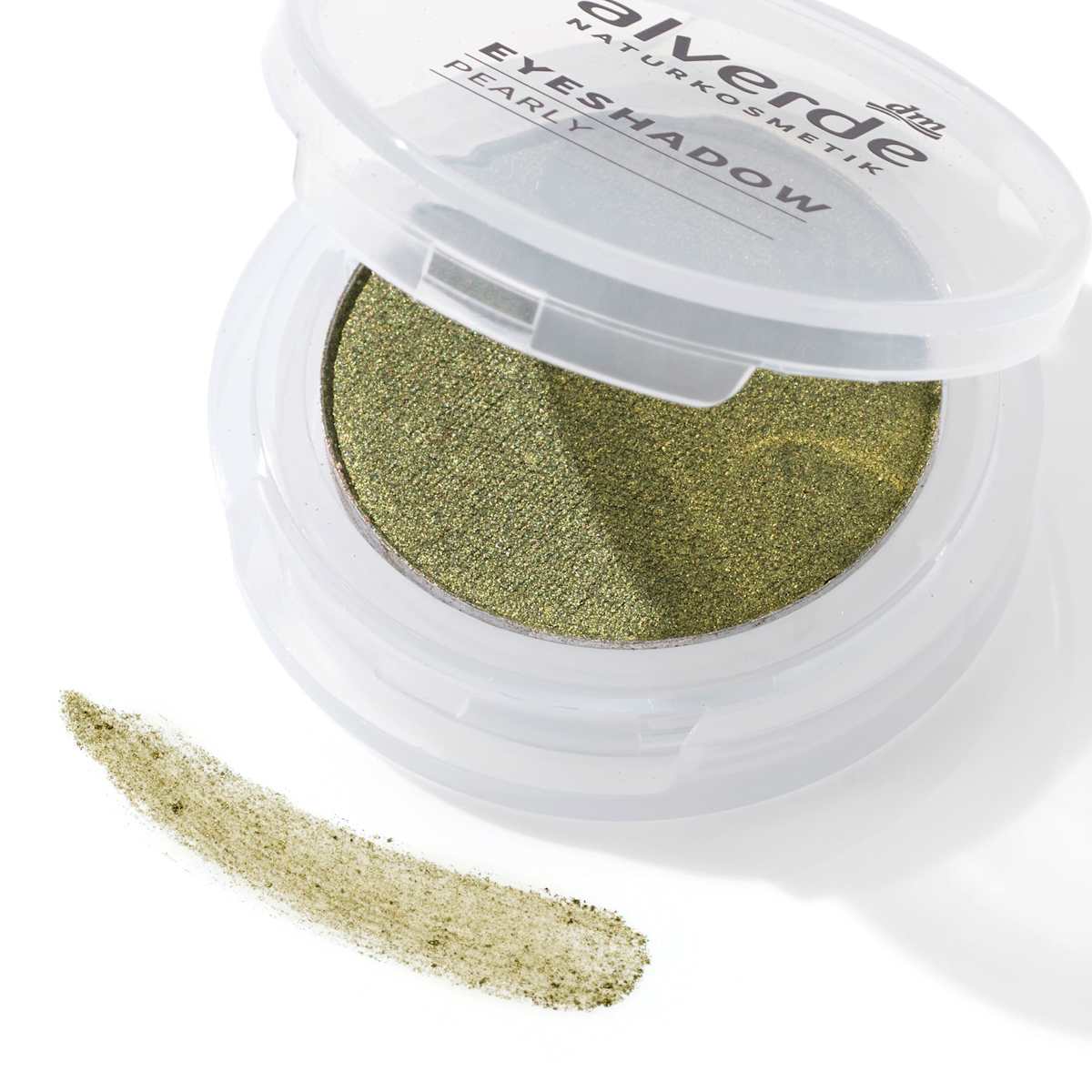 alverde NATURKOSMETIK Lidschatten Mono Pearly 31 Glowing Moss, 1,5 g