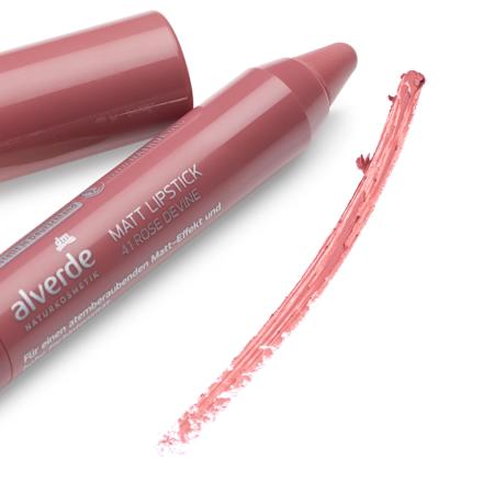 Lippenstift Matt 41 Rosé Devine, 3,17 g alverde NATURKOSMETIK