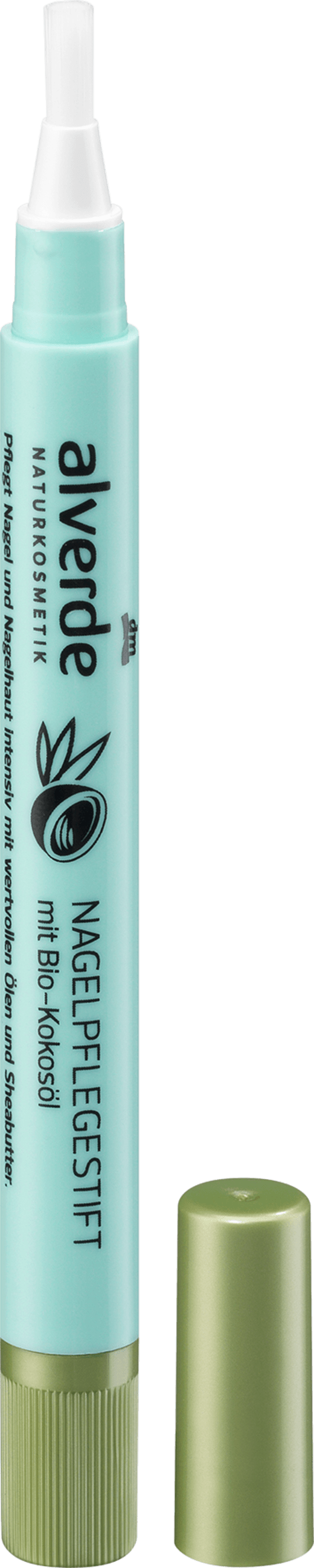 alverde COSMÉTIQUE NATUREL Stylo de soin pour ongles à l’huile de coco, 3 ml