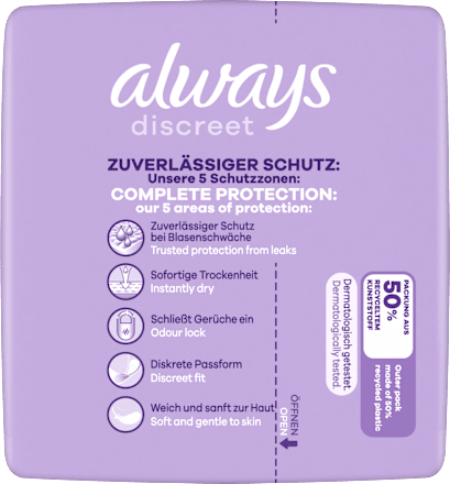 discreet Einlagen Inkontinenz Ultimate Tag, Big Pack, 20 St always