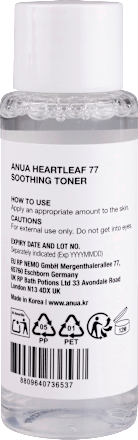 Soothing Toner Heartleaf 77 + Hyaluron, 40 ml