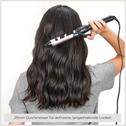 Lockenstab 25 mm Curling Tong mit Klammer, 1 St