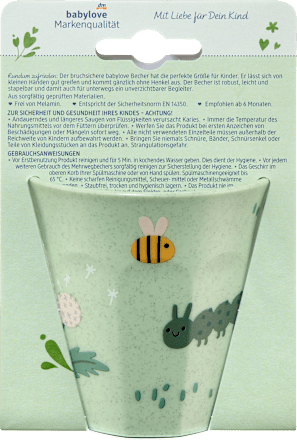 babylove Becher 9-Kant Gartentiere, 1 St