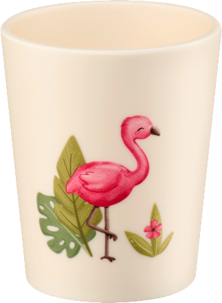 Becher beige Flamingo, 1 St