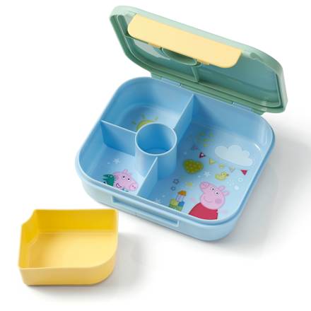 Brotdose mit Fächern Peppa Pig, blau/mint, 1 St babylove