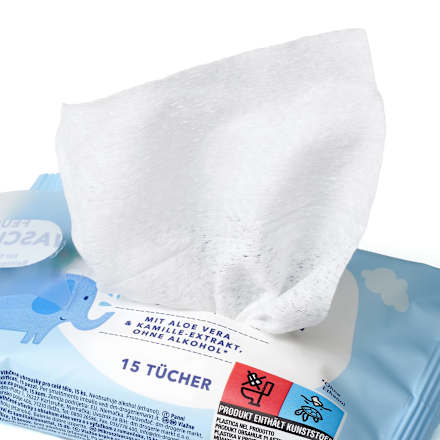 Vochtige washandjes, 15 stuks