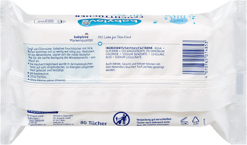 Feuchttücher mit 99 % Wasser (6x80 St), 480 St