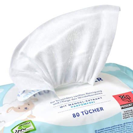 Vochtige doekjes gevoelig (4x80 stuks), 320 stuks