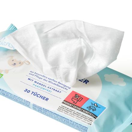 Gevoelige vochtige doekjes, 30 stuks