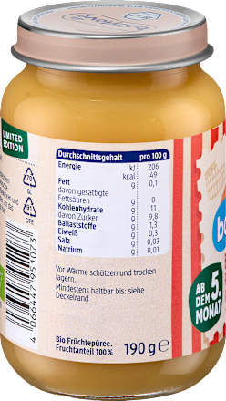 Früchte Pfirsich-Aprikose in Apfel ab dem 5. Monat, 190 g