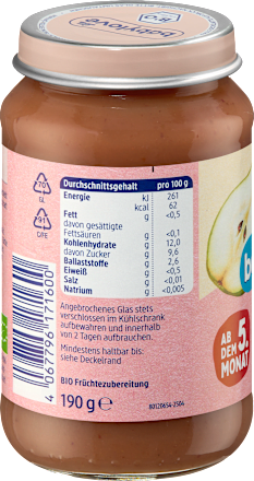 Früchte Pflaume in Birne ab dem 5. Monat, 190 g