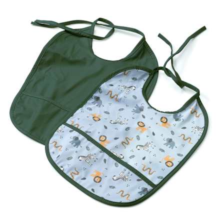 Lätzchen blau/grün, 2 St babylove