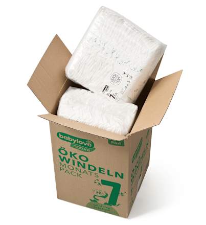 Windeln nature Öko, Gr. 7 XXL (16+ kg), Monatsbox, 96 St