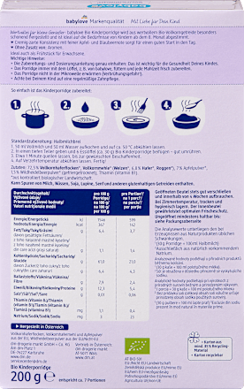 Porridge Apfel-Blaubeere, ab dem 8. Monat, 200 g