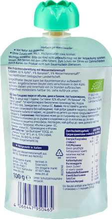 Quetschie Wassermelone & Banane in Apfel ab 1 Jahr, 100 g