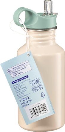 Trinkflasche Kinder Edelstahl beige Löwe, 1 St