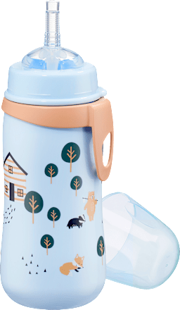 Trinkhalmflasche blau, 330 ml, 1 St