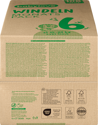 Windeln Gr. 6 xl (15-20 kg) Monatspack, 108 St