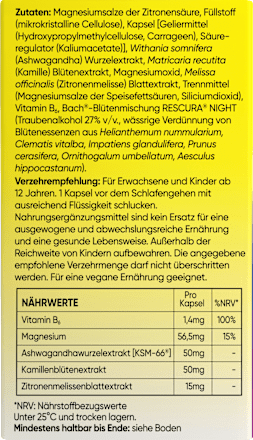 Ruhige Nächte Bachblüten Kapseln, 30 St