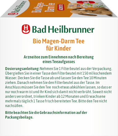 Arzneitee, Bio Magen-Darm Tee für Kinder (12 Beutel), 21,6 g