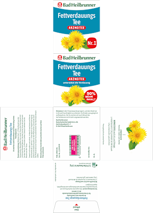 Arzneitee, Fettverdauungs Tee (12 Beutel), 21,6 g