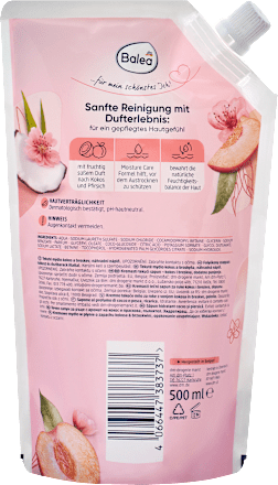 Crèmezeep Perzik & Kokosnoot Navulverpakking, 500 ml