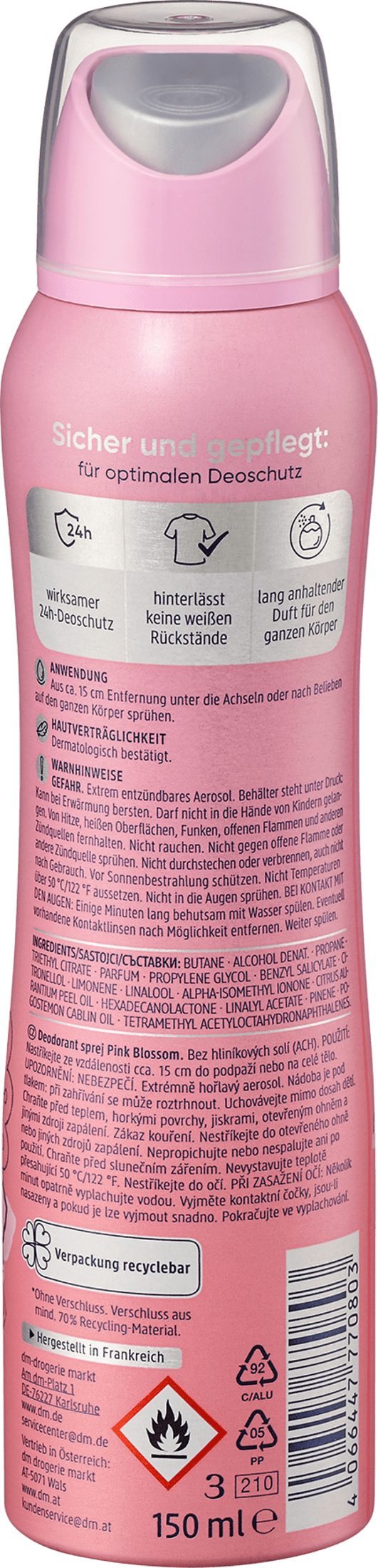 Deodorant spray parfum Pink Blossom, 150 ml