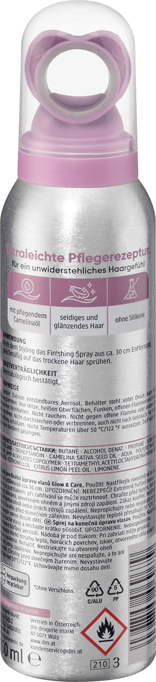 Finishing Spray Glow & Care, 150 ml