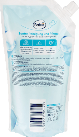 Vloeibare zeep, milde zeepverzorging en hygiëne, antibacterieel, navulverpakking, 500 ml