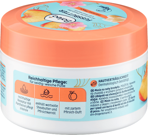Fußbutter Sheabutter & Pfirsichkernöl, 150 ml