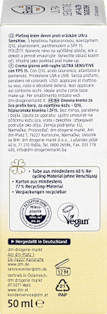 Gesichtscreme Ultra Sensitive Q10 LSF 15, 50 ml