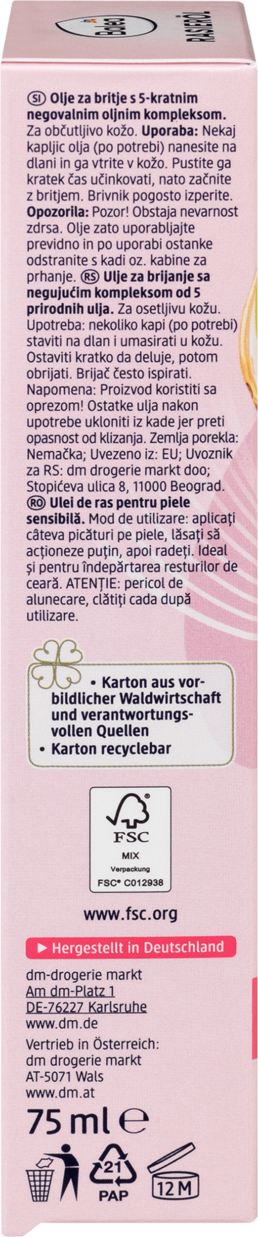 Scheerolie, 75 ml