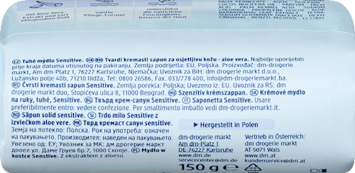 Zeepblok, crèmezeep gevoelig, 150 g