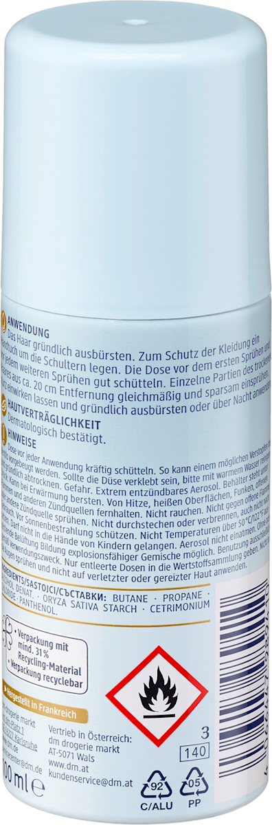 Balea Trockenshampoo Kopfhaut Sensitiv, Reisegröße, 100 ml