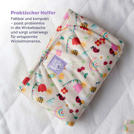 Wickelunterlage für unterwegs, creme, Motiv Sommer, 1 St