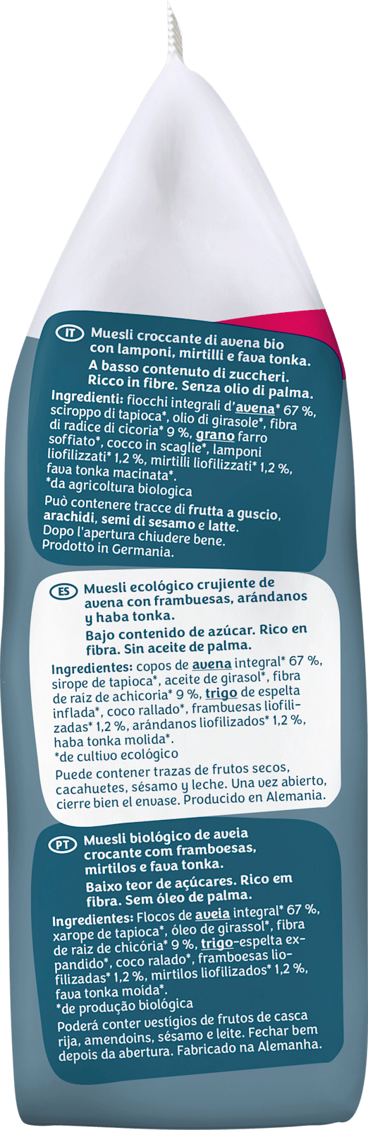 barnhouse Muesli croustillant, Krunchy Low Sugar Very Berry, 375 g