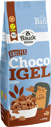 Müsli, Knusper Choco Igel Hafer, glutenfrei, 225 g Bauck Mühle